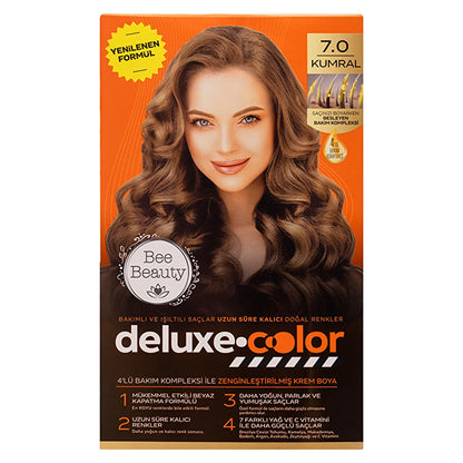 Bee Beauty Deluxe Color Kit Hair Dye 7.1 Ashy Auburn
