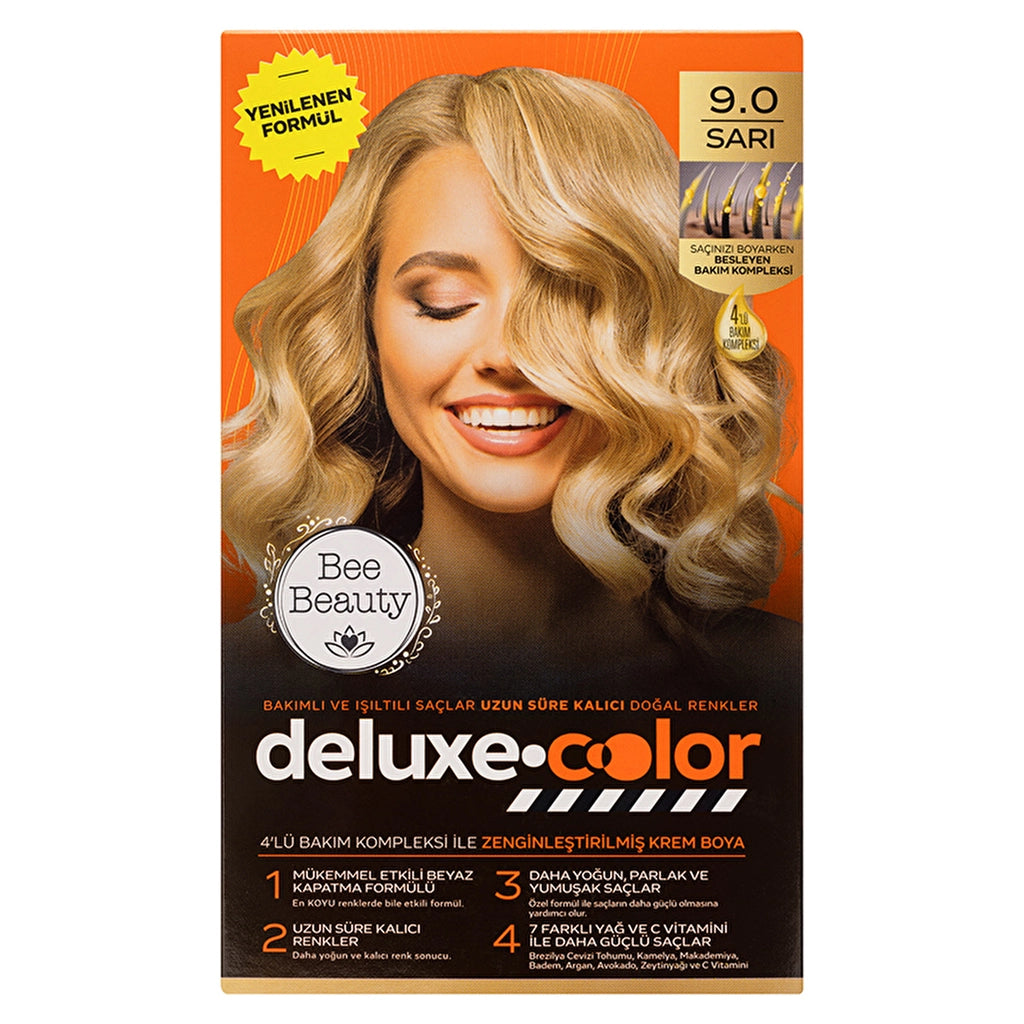 Bee Beauty Deluxe Color Kit Hair Dye 9.0 Yellow