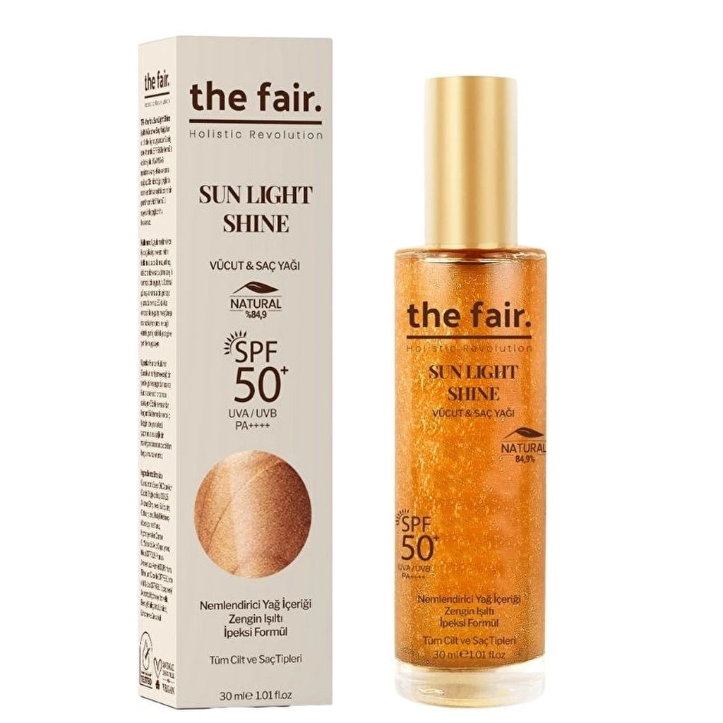 the fair. Sun Light Shine SPF50/PA Shimmering Sunscreen Body and Hair Oil 30 ml