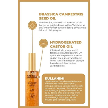 the fair. Sun Light Shine SPF50/PA Shimmering Sunscreen Body and Hair Oil 30 ml