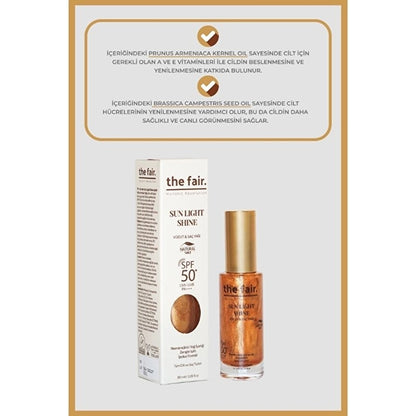 the fair. Sun Light Shine SPF50/PA Shimmering Sunscreen Body and Hair Oil 30 ml