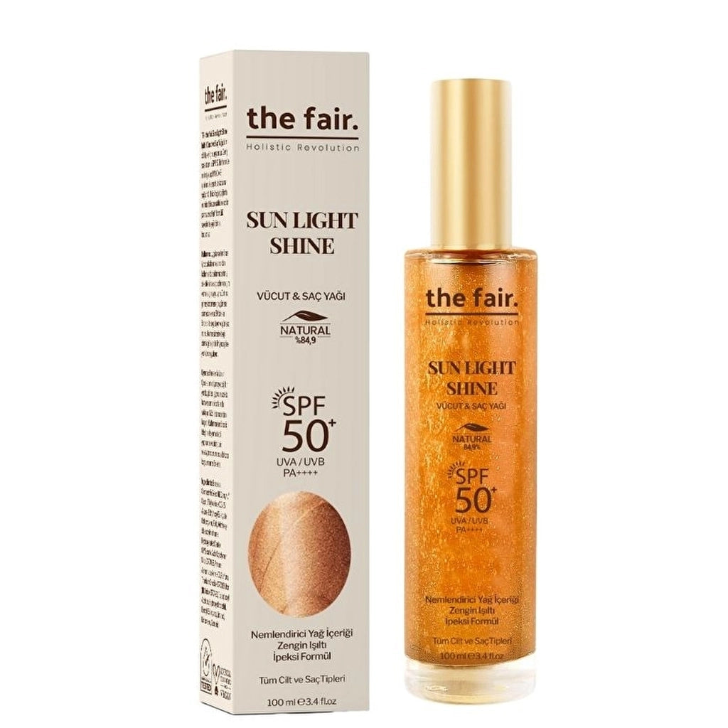 the fair. Sun Light Shine SPF50/PA Shimmering Sunscreen Body and Hair Oil 100 ml
