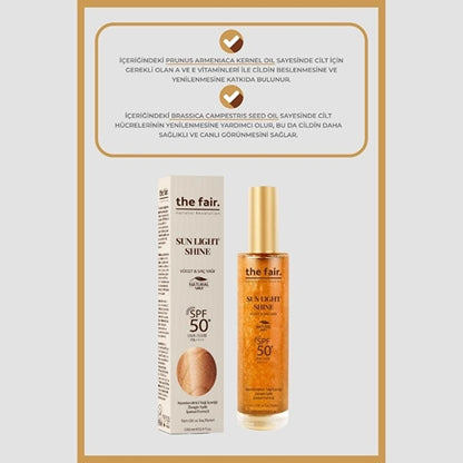 the fair. Sun Light Shine SPF50/PA Shimmering Sunscreen Body and Hair Oil 100 ml