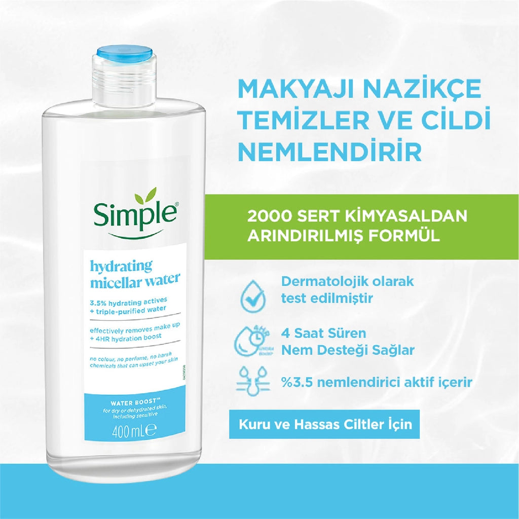Simple Water Boost Micellar Makeup Cleansing Water 400 ml