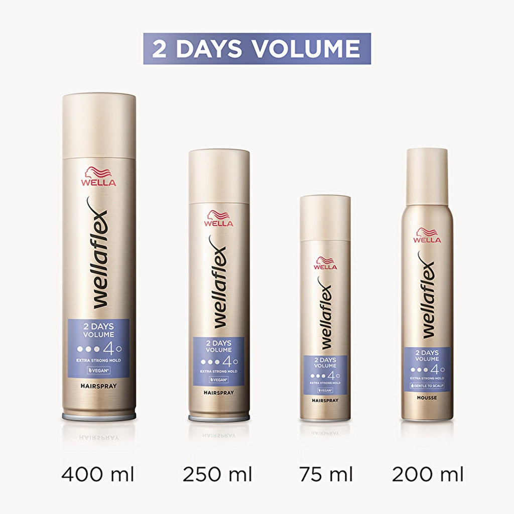 Wella Wellaflex 2 Days Volume 2 Days Volumizing Hair Spray Extra Strong Hold 75 ml - 4/5 Hold
