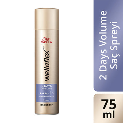 Wella Wellaflex 2 Days Volume 2 Days Volumizing Hair Spray Extra Strong Hold 75 ml - 4/5 Hold