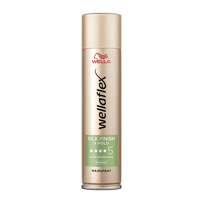 Wella Wellaflex Silk Finish &amp; Hold Hair Spray Providing Silky Finish and Hold Ultra Strong Hold 400 ml - 5/5 Hold