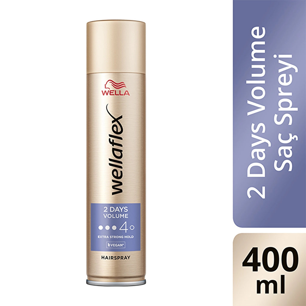 Wella Wellaflex 2 Days Volume Volumizing Hair Spray for 2 Days Extra Strong Hold 400 ml - 4/5 Hold
