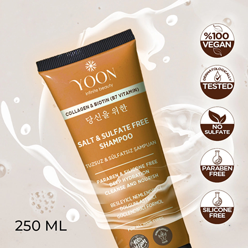 Yoon Moisturizing Vegan Shampoo with Collagen Biotin B7 250 ml