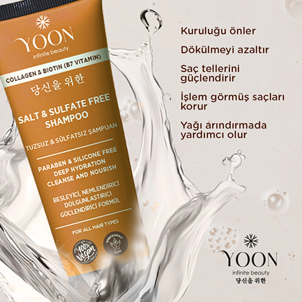 Yoon Moisturizing Vegan Shampoo with Collagen Biotin B7 250 ml