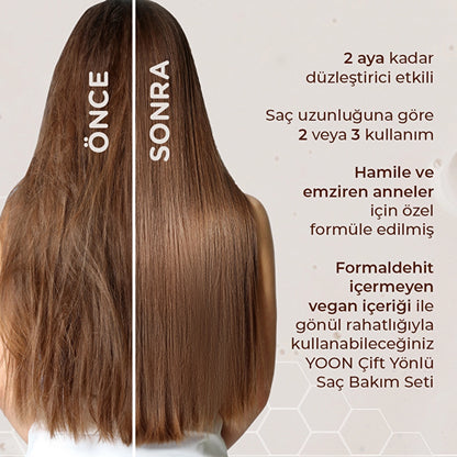 Yoon Brazilian Blow Dry Hair Straightening &amp; Keratin Botox Strengthening and Nourishing Home Keratin Care Set (3 x 100 ml)