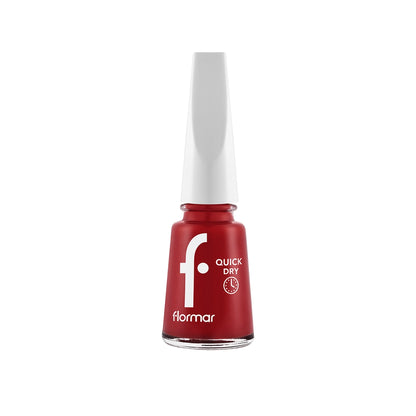 Flormar Quick Dry Fast Drying Intense Pigmented Nail Polish 004 Red Flag