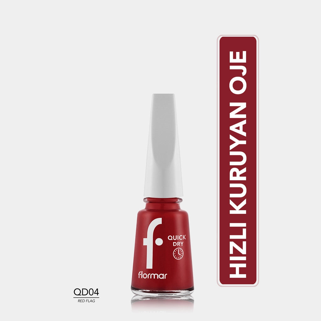 Flormar Quick Dry Fast Drying Intense Pigmented Nail Polish 012 Everyday Trick New