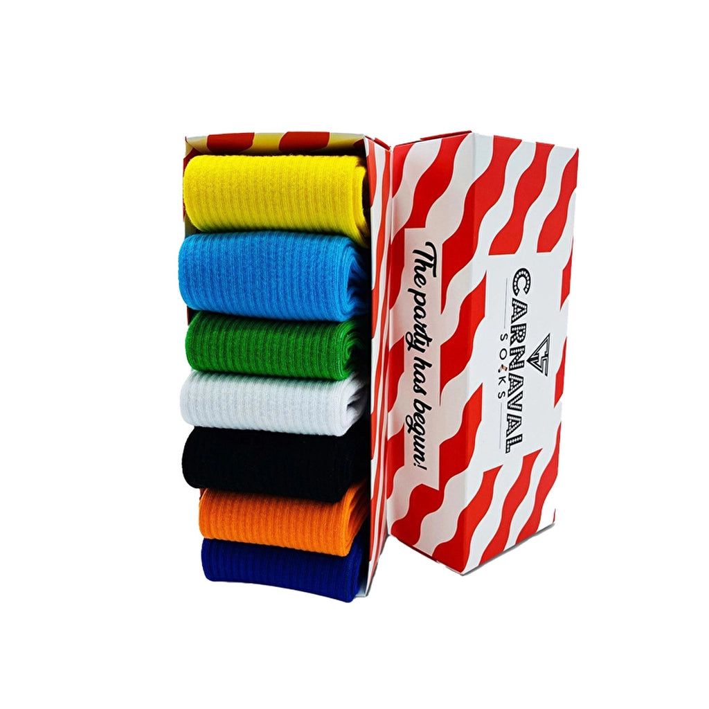 Carnaval Socks Set of 7 Colorful Tennis Socks