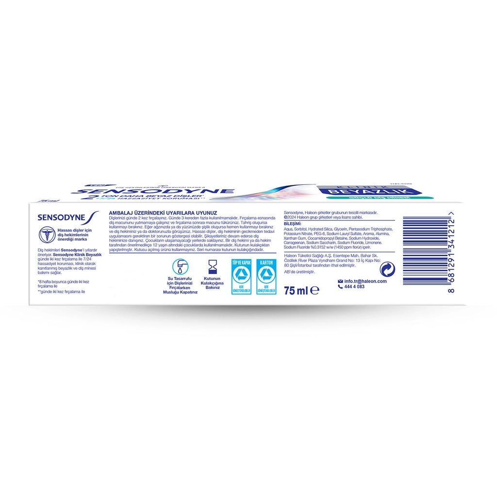 Sensodyne Clinical Whiteness Tooth Enamel Toothpaste 75 ml