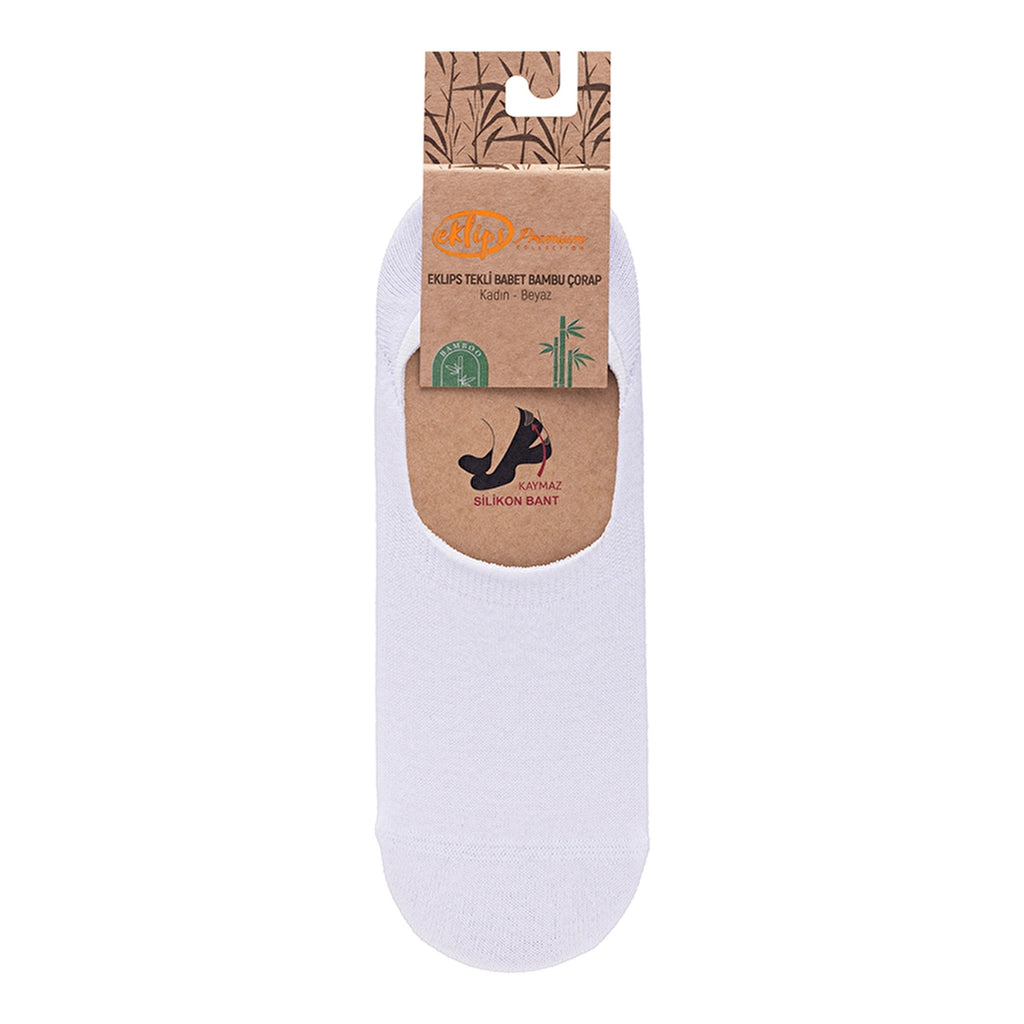 Eklips Single Ballerina Bamboo Socks White