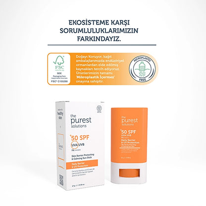 The Purest Solutions Daily Barrier &amp; UV Protection Sun Stick 17 gr