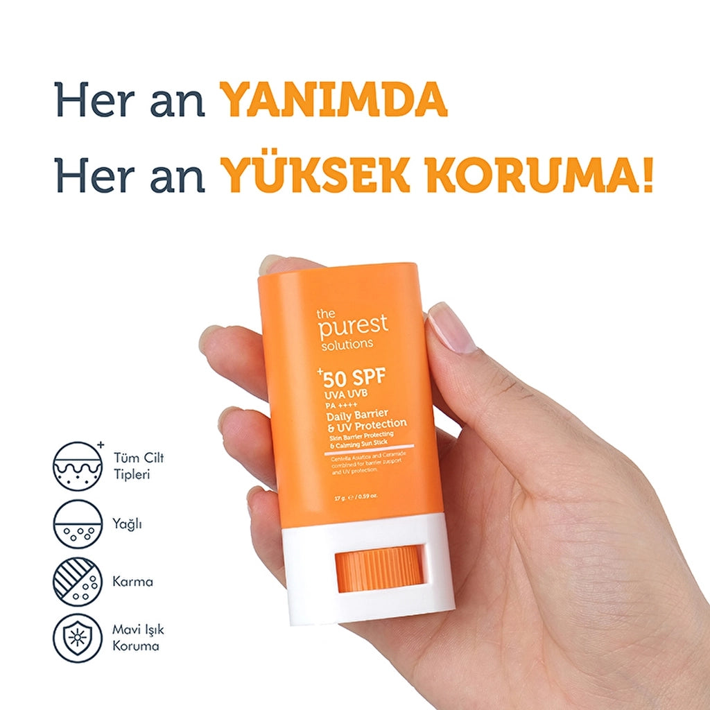 The Purest Solutions Daily Barrier &amp; UV Protection Sun Stick 17 gr