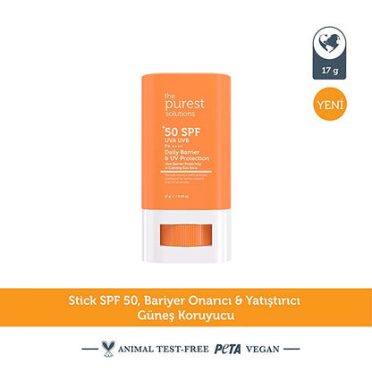 The Purest Solutions Daily Barrier &amp; UV Protection Sun Stick 17 gr
