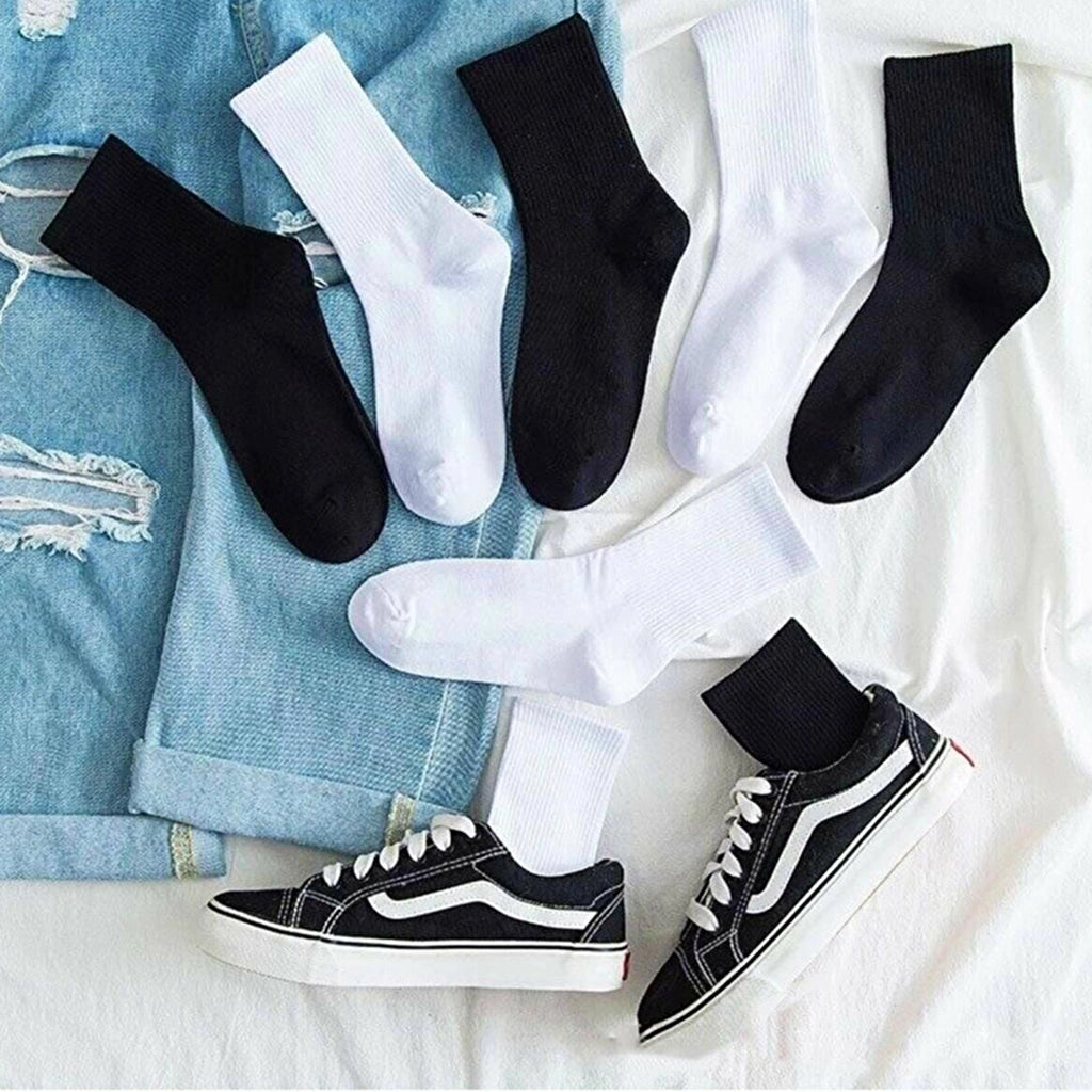 Carnaval Socks Box of 6 Black and White Socks