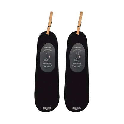 Carnaval Socks 6-Piece Black Non-Slip Silicone Ballerina Socks