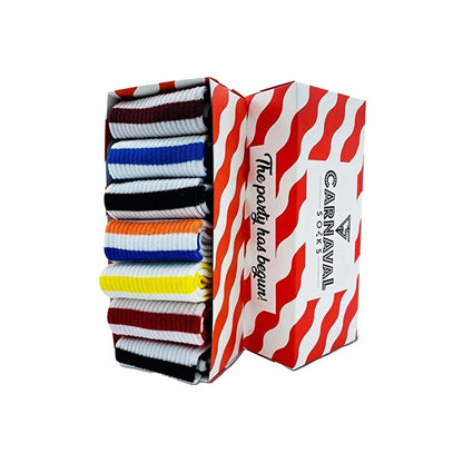 Carnaval Socks Set of 7 Circle Patterned Colorful Socks