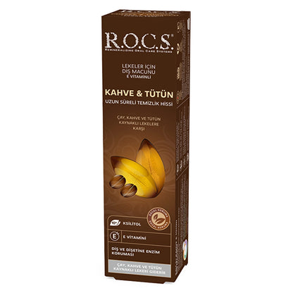 Rocs Coffee &amp; Tobacco Anti-Stain Toothpaste 74 gr