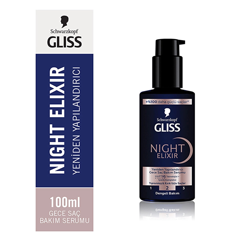 Gliss Night Elixir Reconstructing Night Hair Care Serum 100 ml