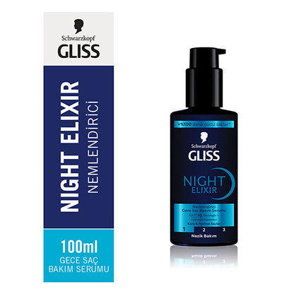 Gliss Night Elixir Moisturizing Night Hair Care Serum 100 ml