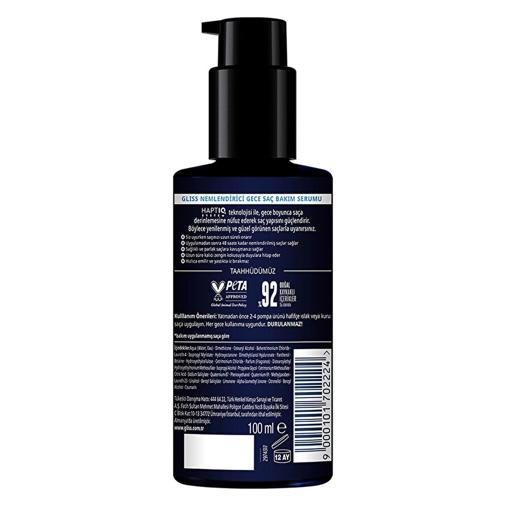 Gliss Night Elixir Moisturizing Night Hair Care Serum 100 ml
