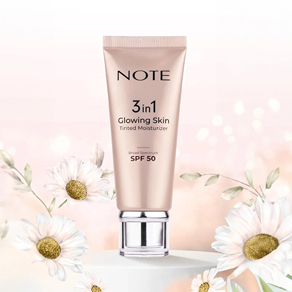 Note 3 in 1 Glowing Skin Tinted Moisturizer 50 SPF Radiant Illuminating Cream
