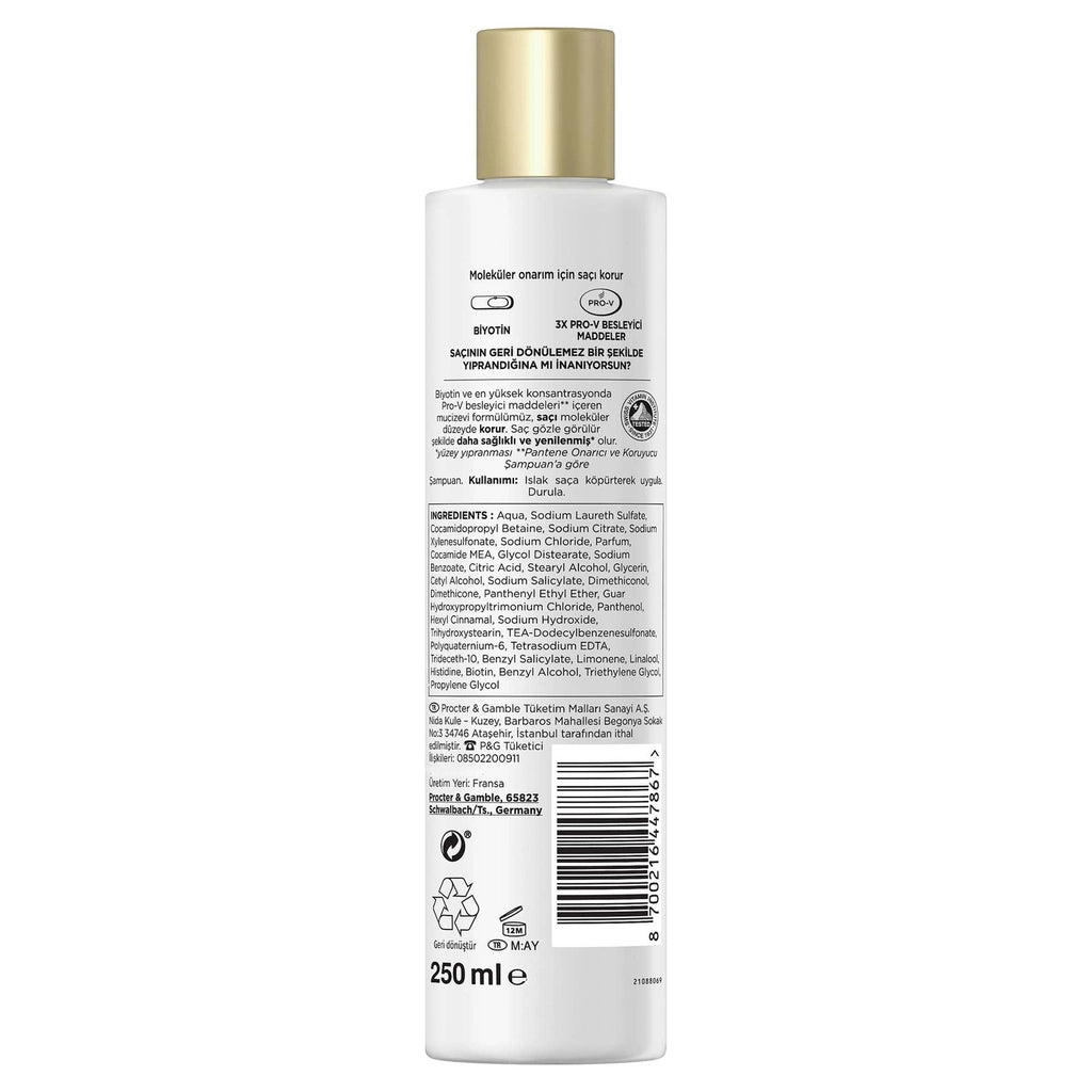 Pantene Pro-V Miracles Molecular Bond Repair Shampoo For Damaged Hair 250 ml