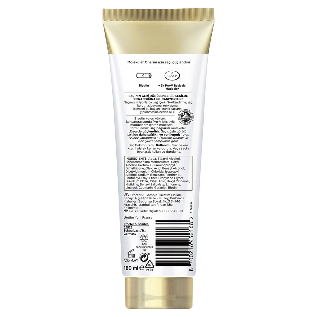 Pantene Pro-V Miracles Molecular Bond Repair Hair Care Cream for Damaged Hair 160 ml