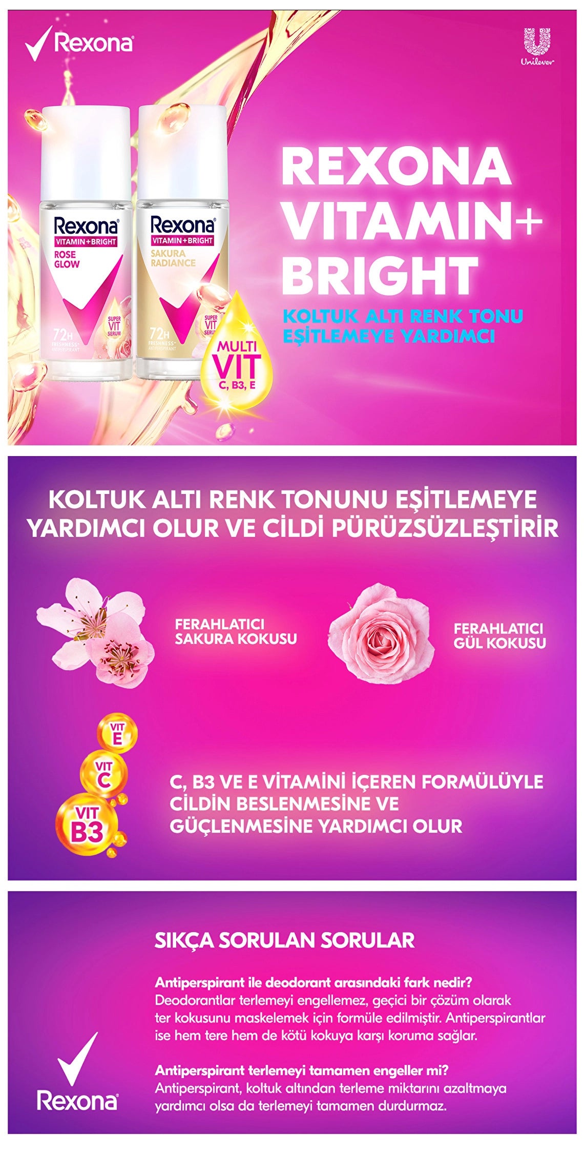 Rexona Vitamin + Bright Women&