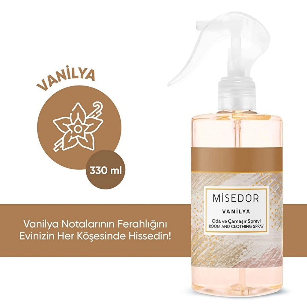 Misedor Vanilla Room Fragrance and Laundry Perfume 330 ml