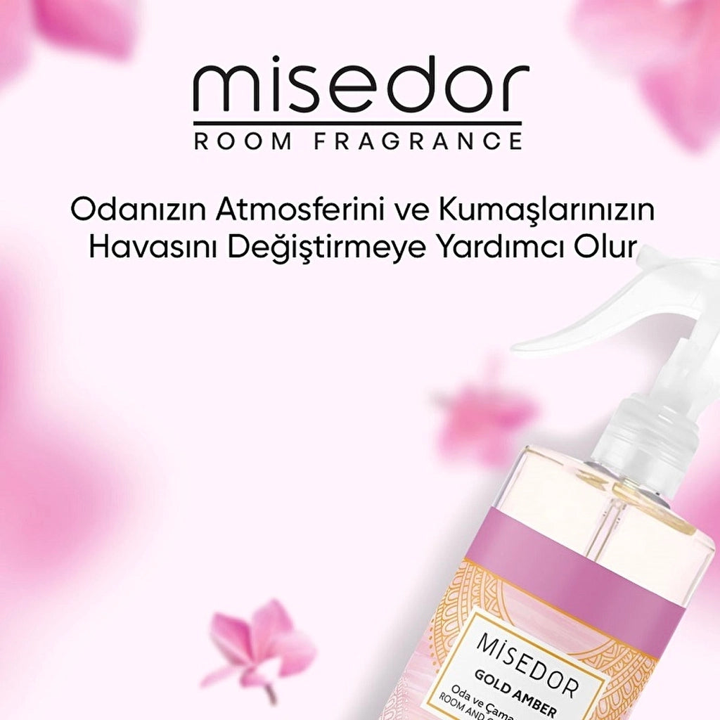 Misedor Gold Amber Room Fragrance and Laundry Perfume 330 ml