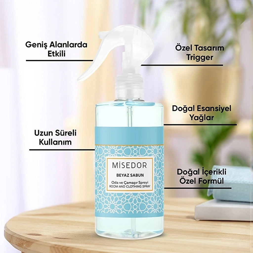 Misedor White Soap Room Fragrance and Laundry Perfume 330 ml