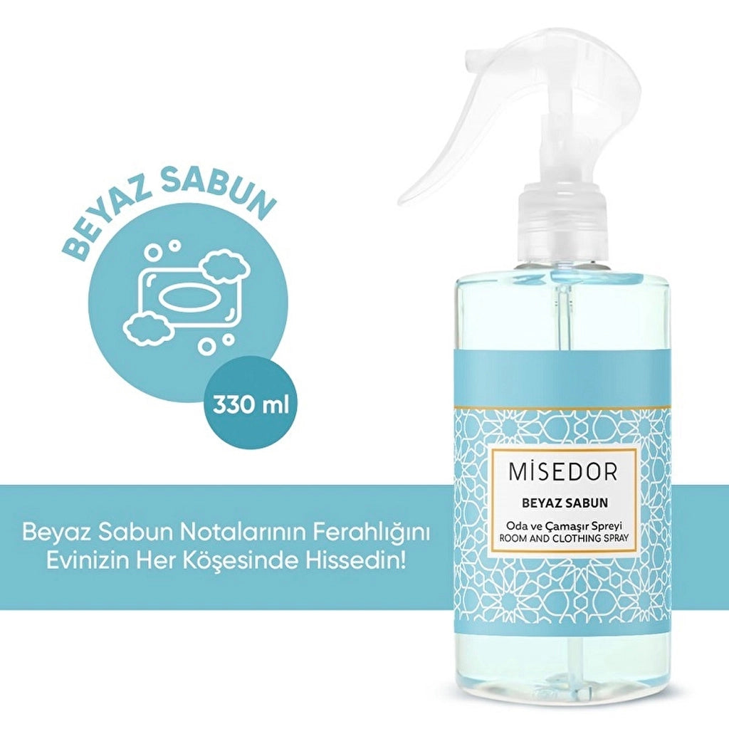 Misedor White Soap Room Fragrance and Laundry Perfume 330 ml