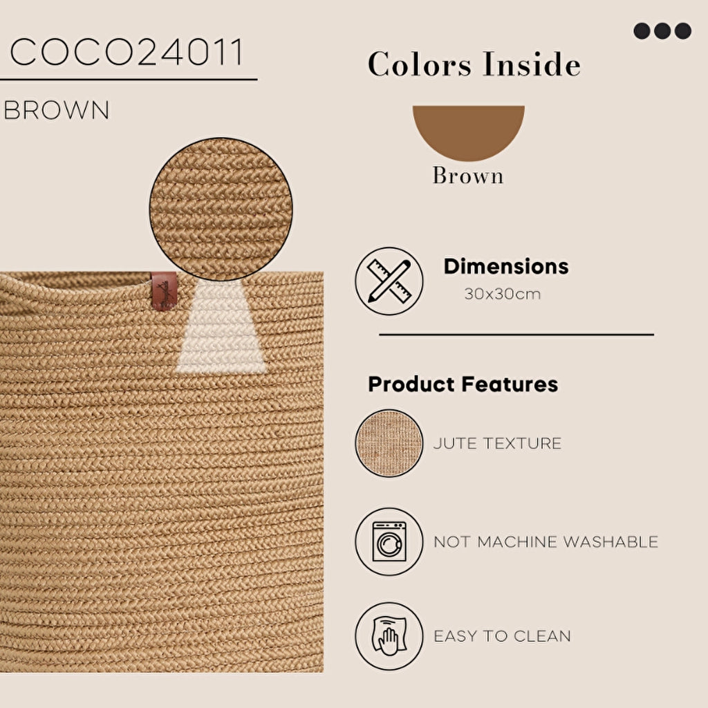Coco Clementine Jute Wicker Basket COCO24011
