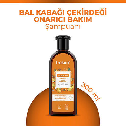 Tresan Pumpkin Seed Repairing Sulfate-Free Care Shampoo 300 ml