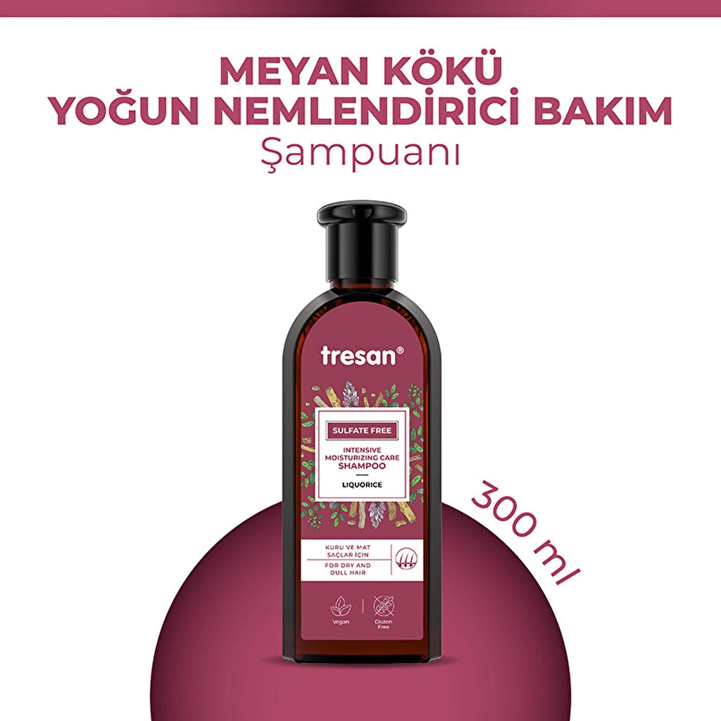 Tresan Licorice Intensive Moisturizing Sulfate-Free Care Shampoo 300 ml