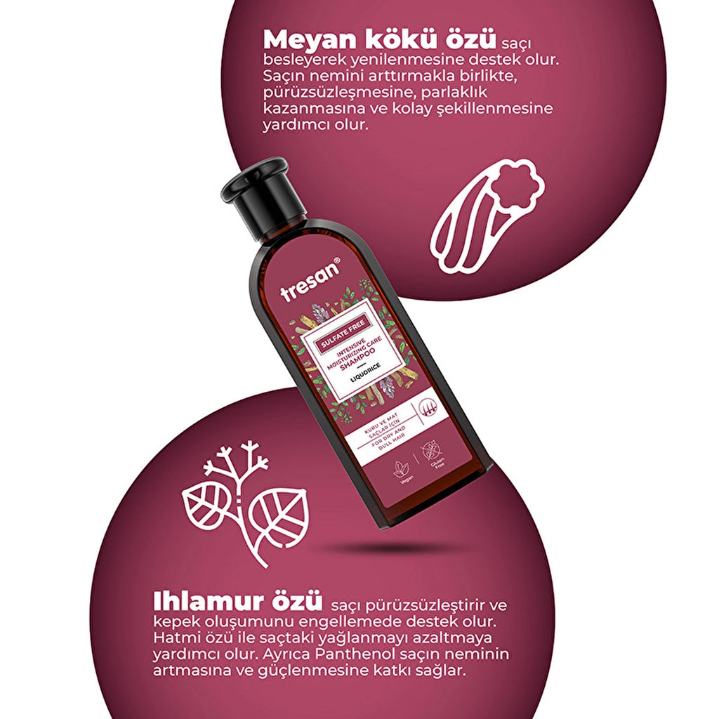 Tresan Licorice Intensive Moisturizing Sulfate-Free Care Shampoo 300 ml