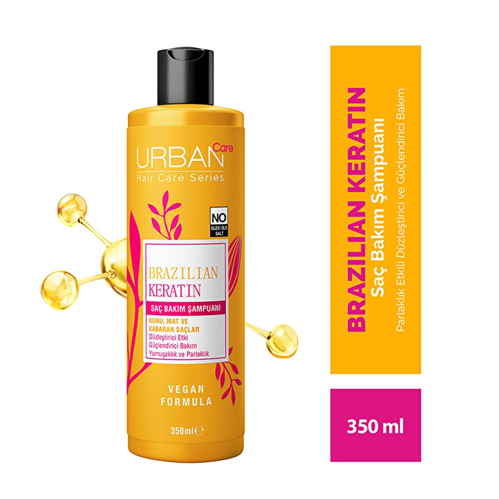 Urban Care Brazilian Keratin Hair Care Shampoo with Straightening Effect 350 ml