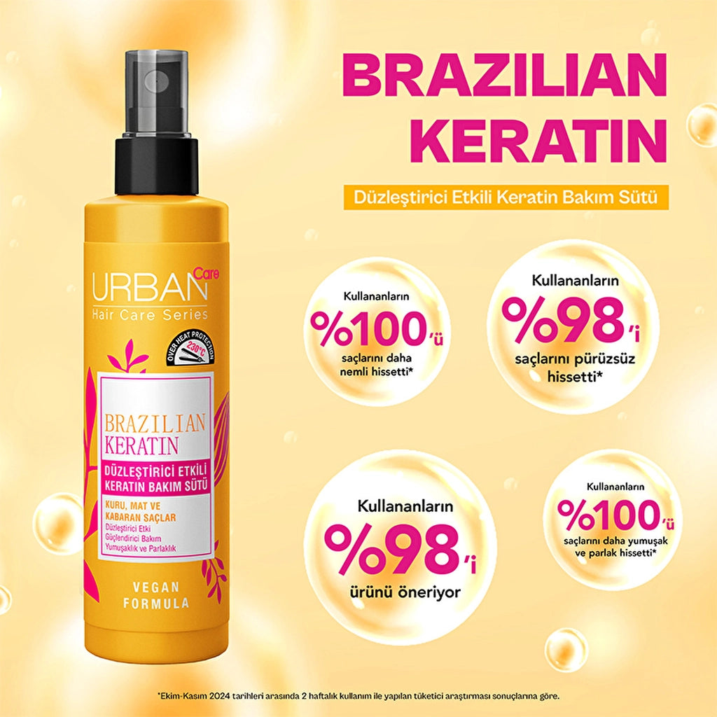 Urban Care Brazilian Keratin Keratin Care Milk with Straightening Effect 200 ml