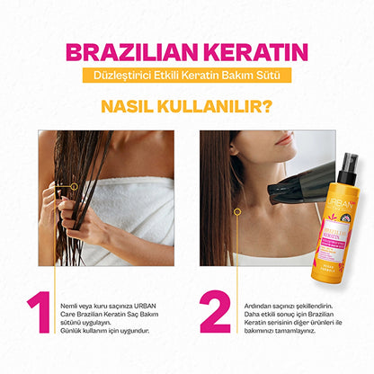 Urban Care Brazilian Keratin Keratin Care Milk with Straightening Effect 200 ml