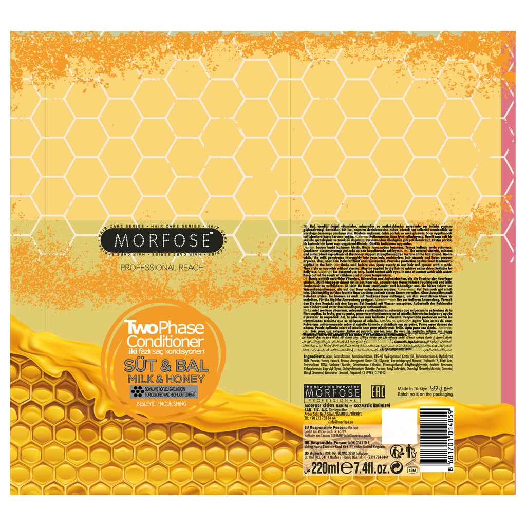Morfose Milk Honey Double Phase Blow Dry Water 220 ml