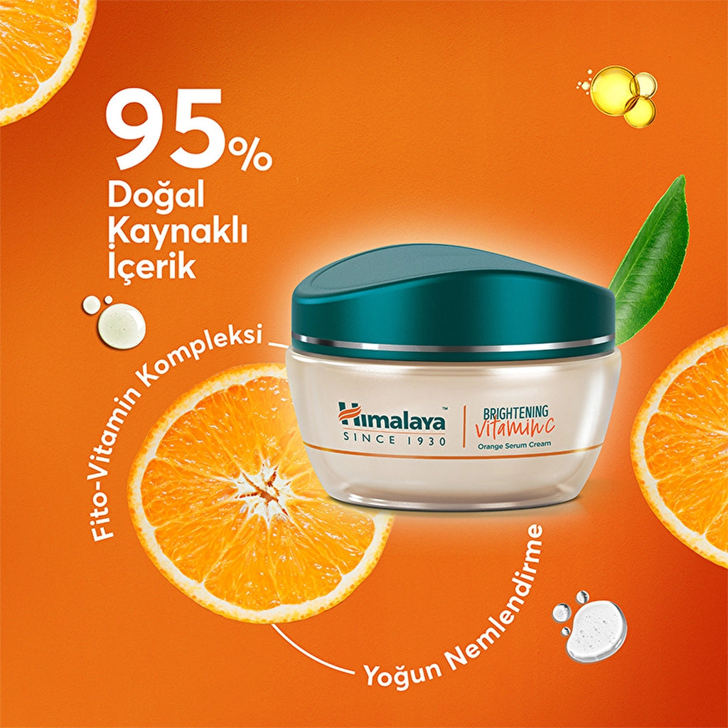 Himalaya Brightening Brightening Vitamin C Orange Extract Serum Cream 50 gr