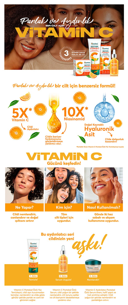 Himalaya Brightening Brightening Vitamin C Orange Extract Serum Cream 50 gr