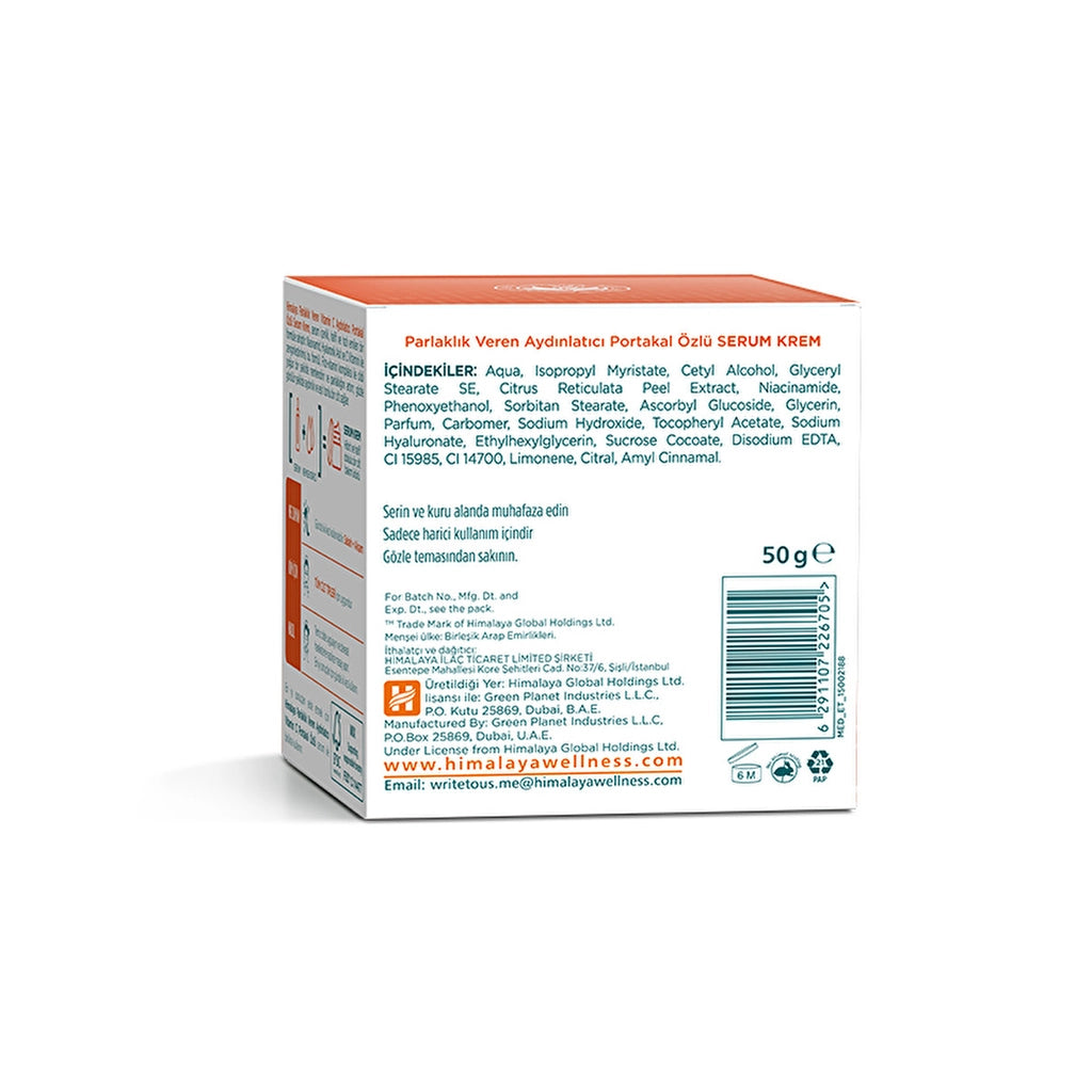 Himalaya Brightening Brightening Vitamin C Orange Extract Serum Cream 50 gr