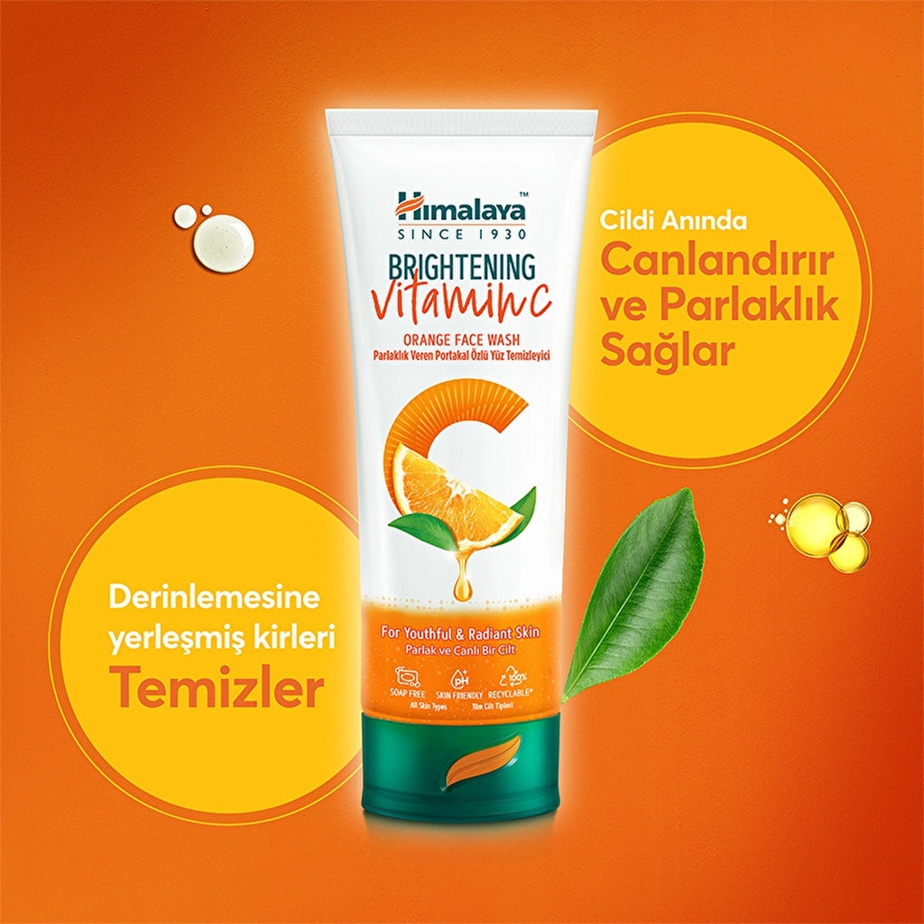 Himalaya Brightening Vitamin C Orange Extract Facial Cleanser 100 ml